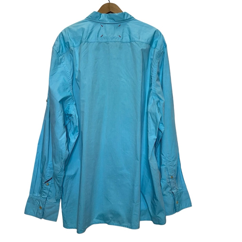 Robert Graham Solid Blue Button Down 100% Cotton … - image 2